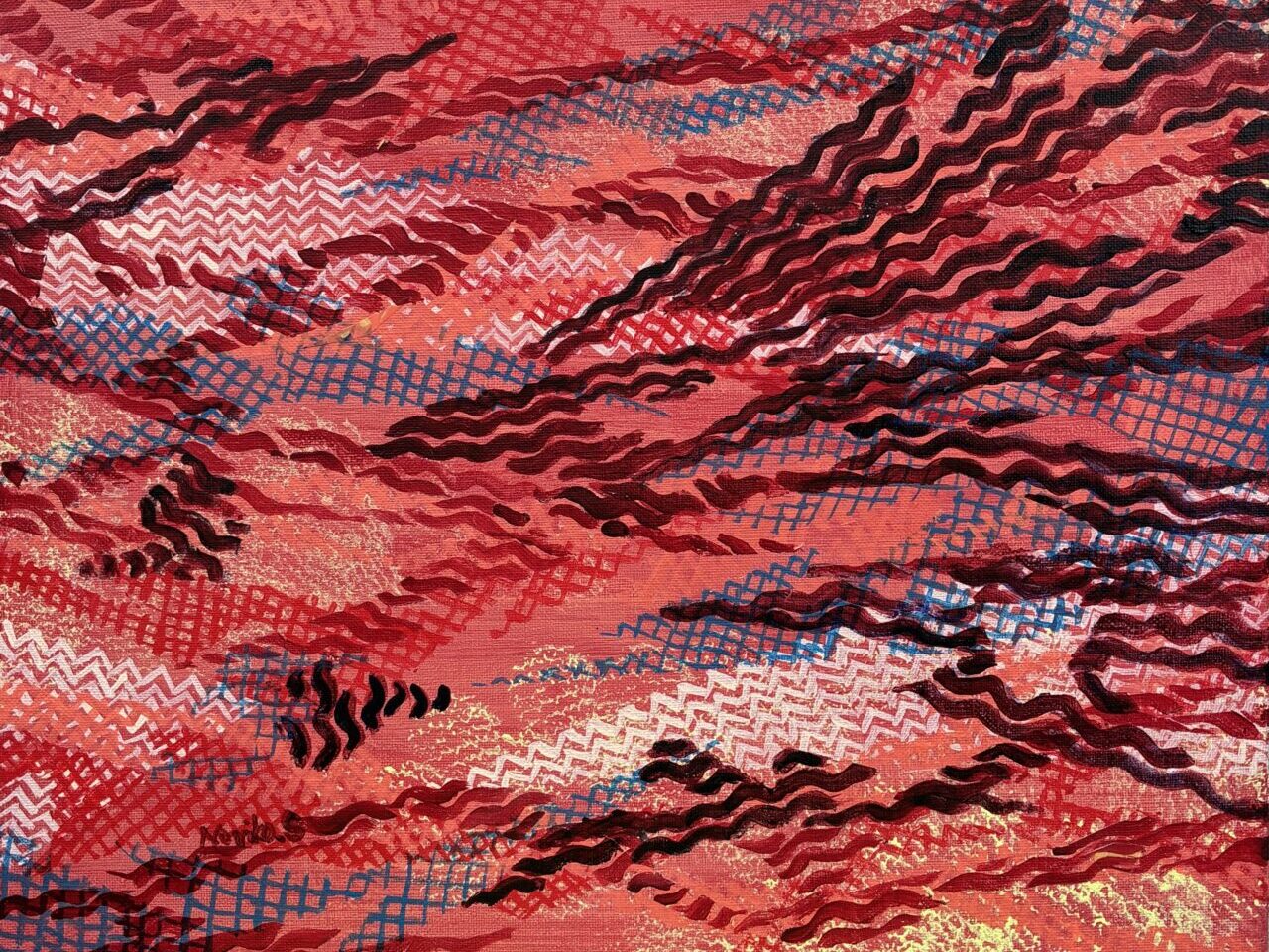 鈴木憲子さんのアクリル画