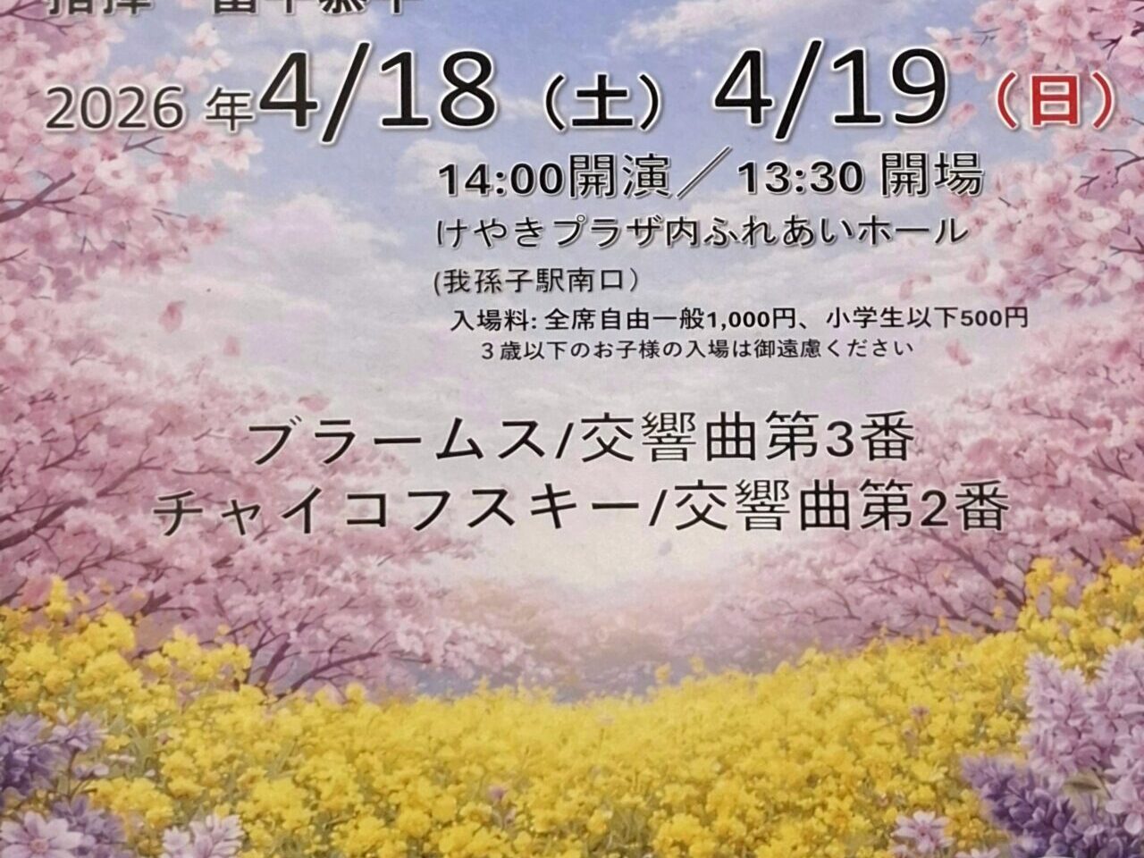 我孫子市民フィルハーモニー管弦楽団による第43回定期演奏会