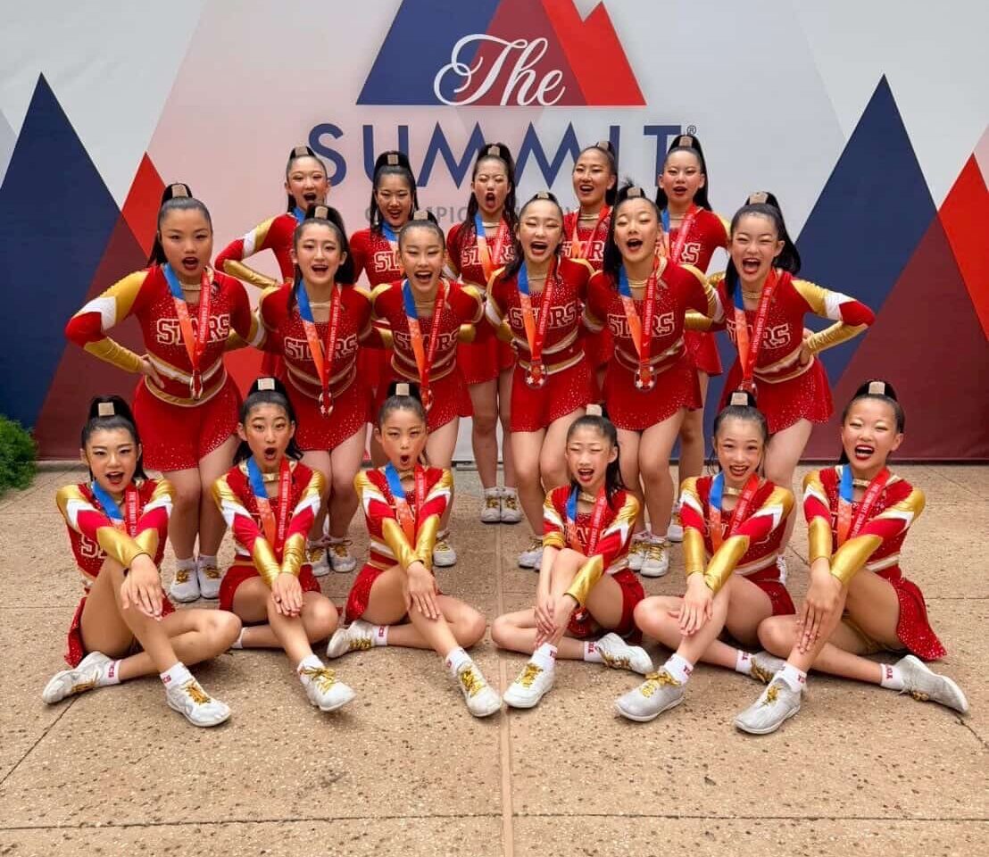 YOCS All Star Cheer STARS Crystal GOLD