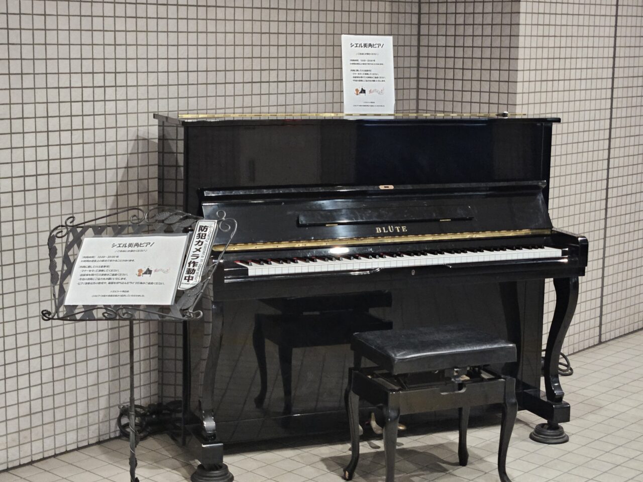 豊洲シエルタワーで街角ピアノが登場