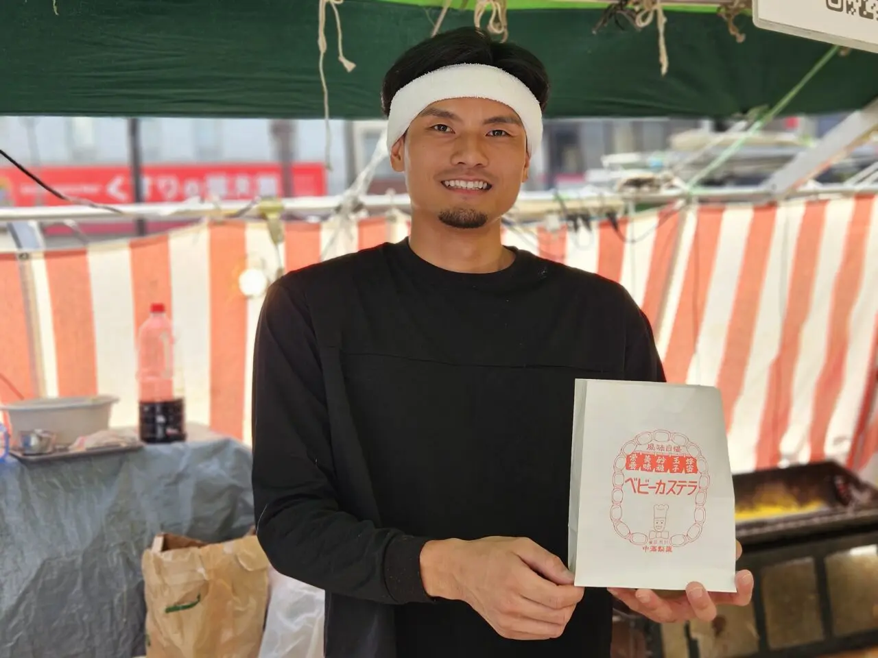 中澤製菓のベビーカステラを深川縁日で