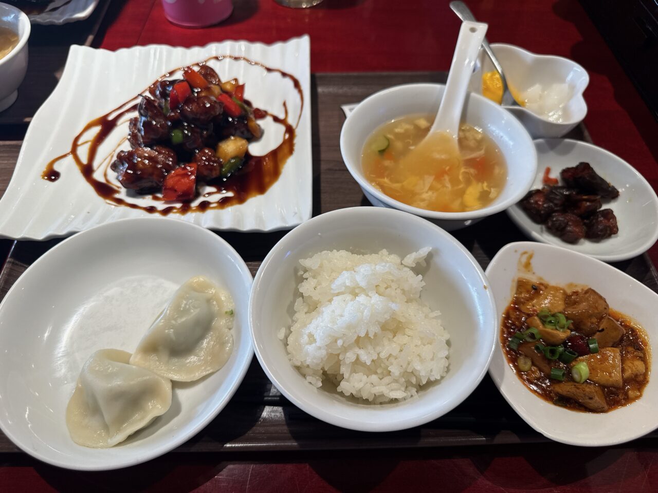 ランチの酢豚定食