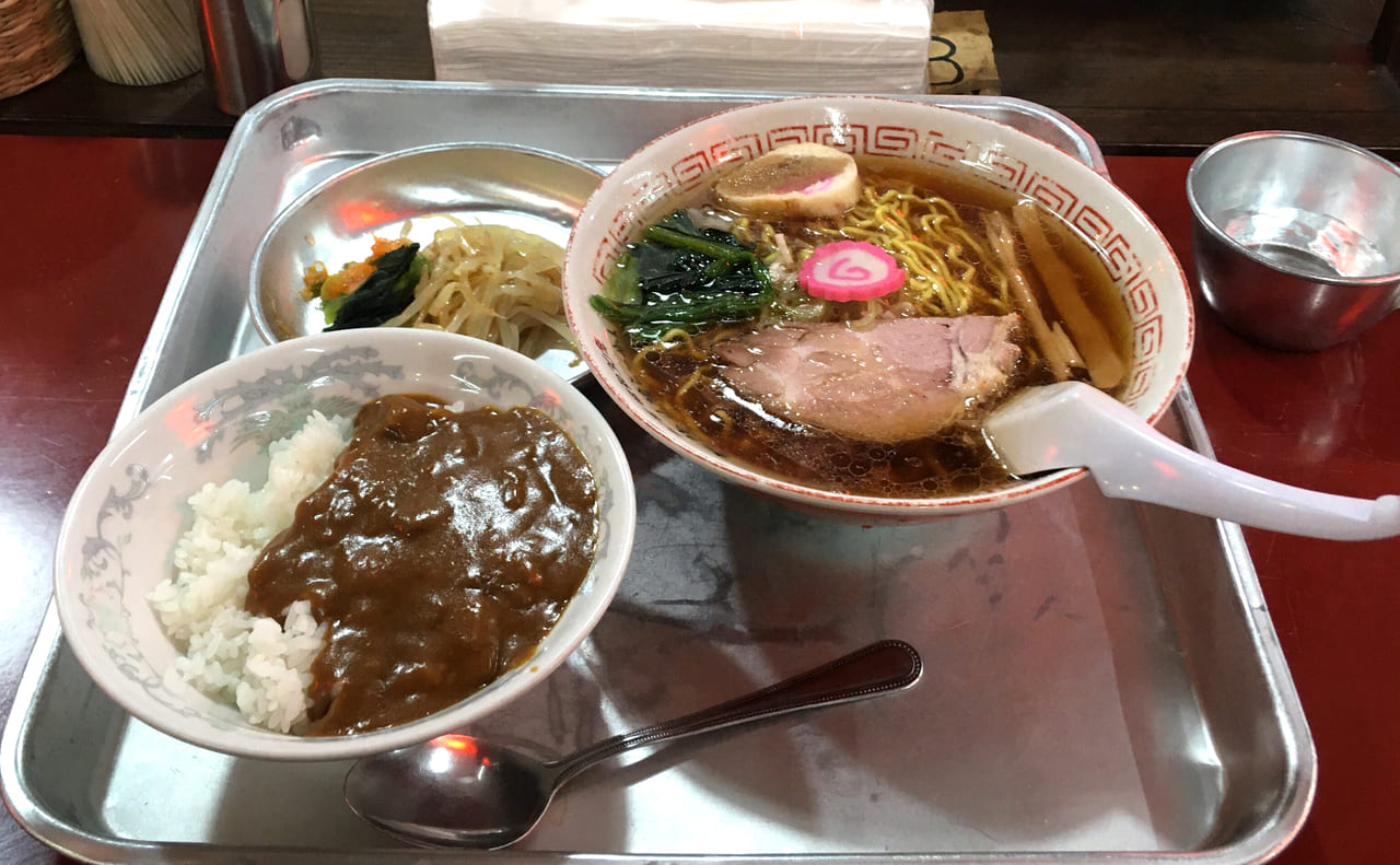 2021年2月19日札幌市厚別区萬字醤油屋本店サンピアザ店・ラーメンとカレーライス