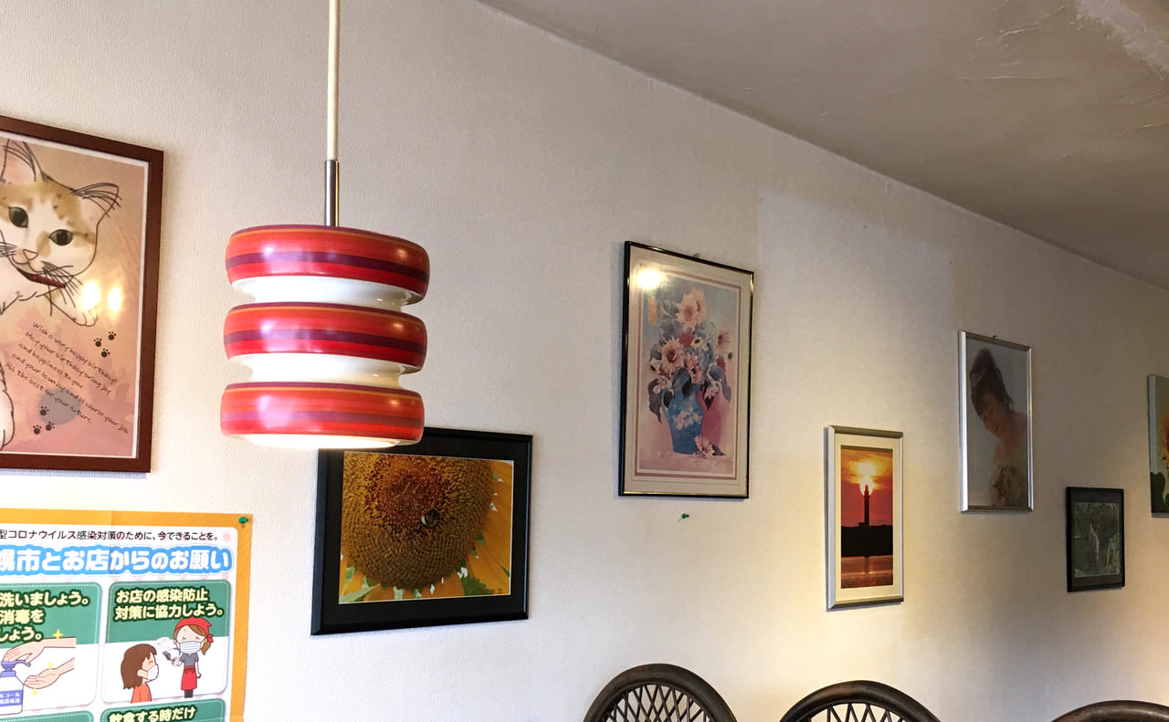 2021年4月29日札幌市白石区カフェジラソーレ・店内