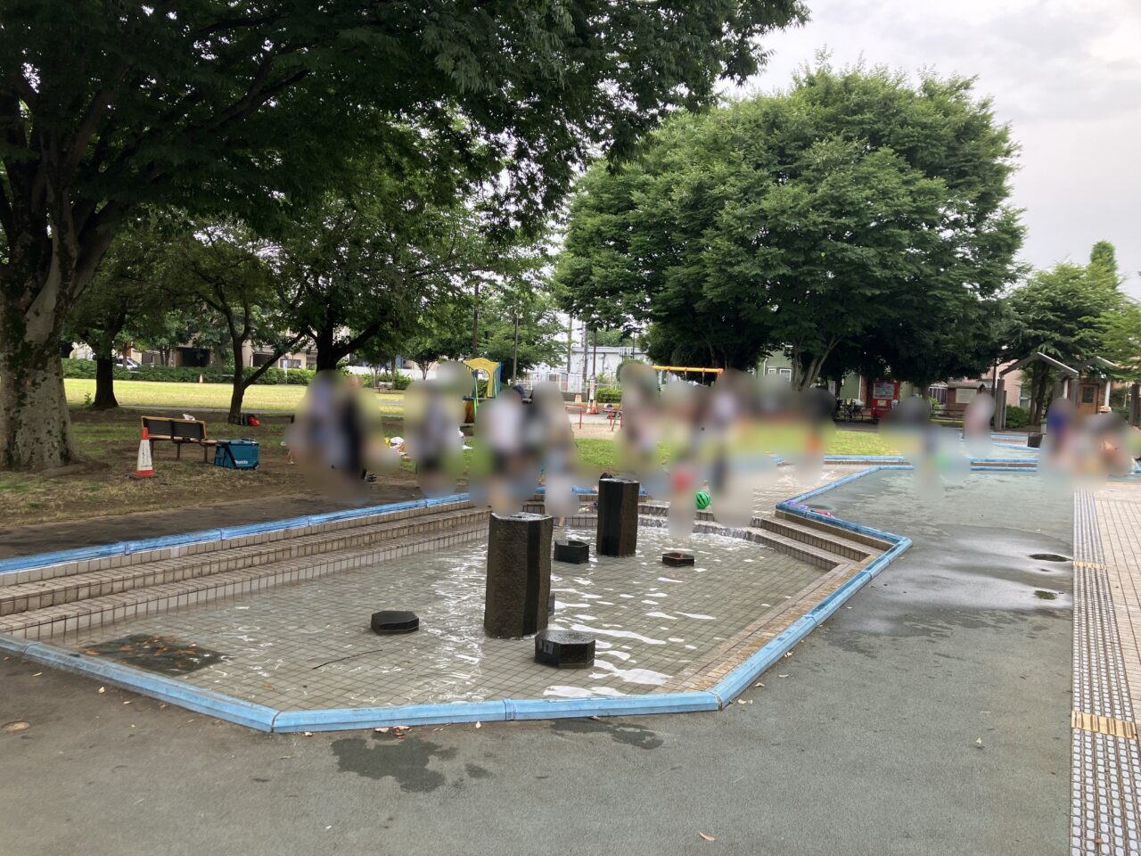 2025年7月亀久保中央公園でじゃぶじゃぶ池がスタート