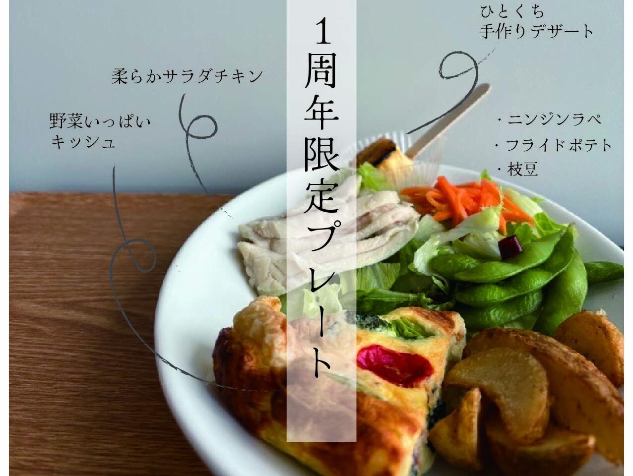 1周年プレート