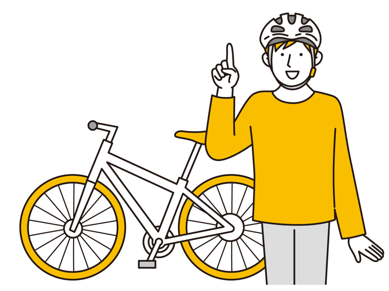 自転車とヘルメット