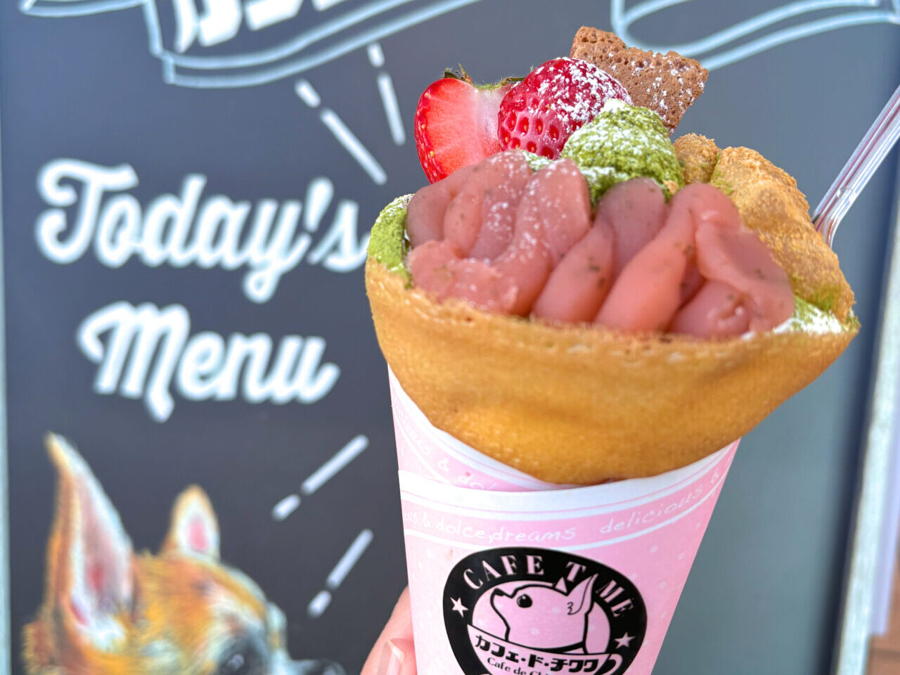 カフェドチワワ　桜餡クレープ