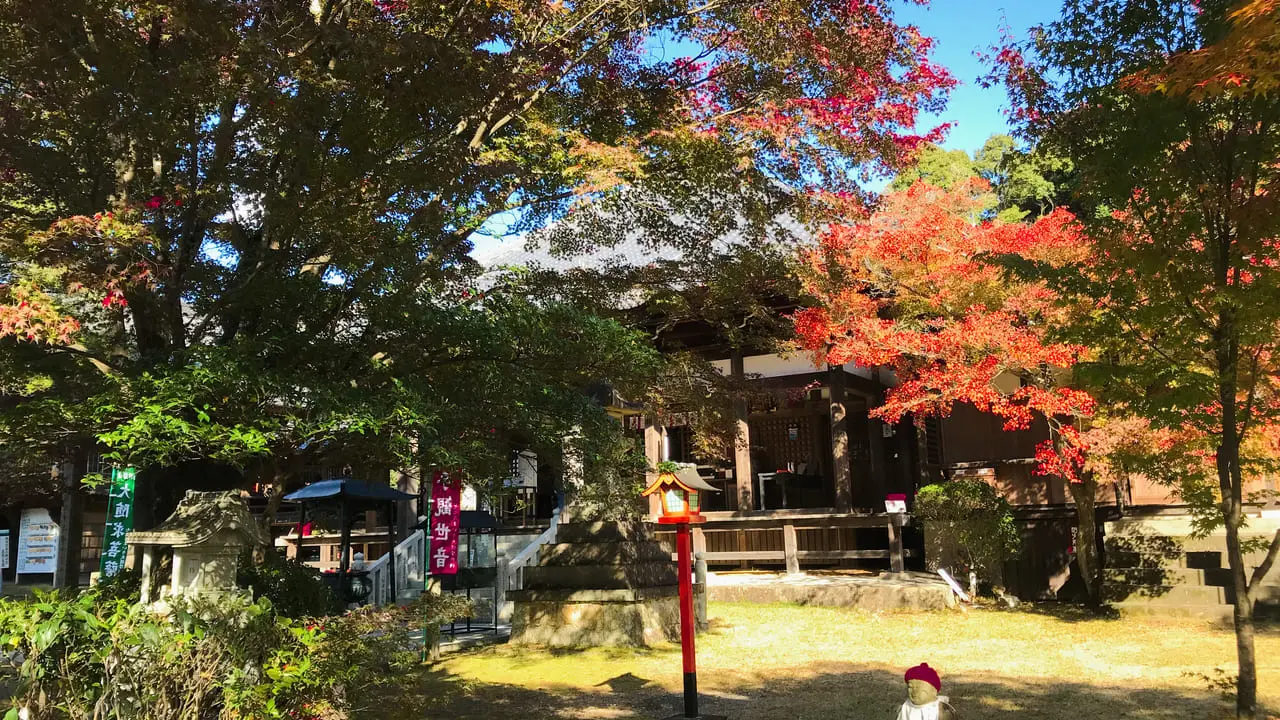 2020年寂光院の紅葉の様子