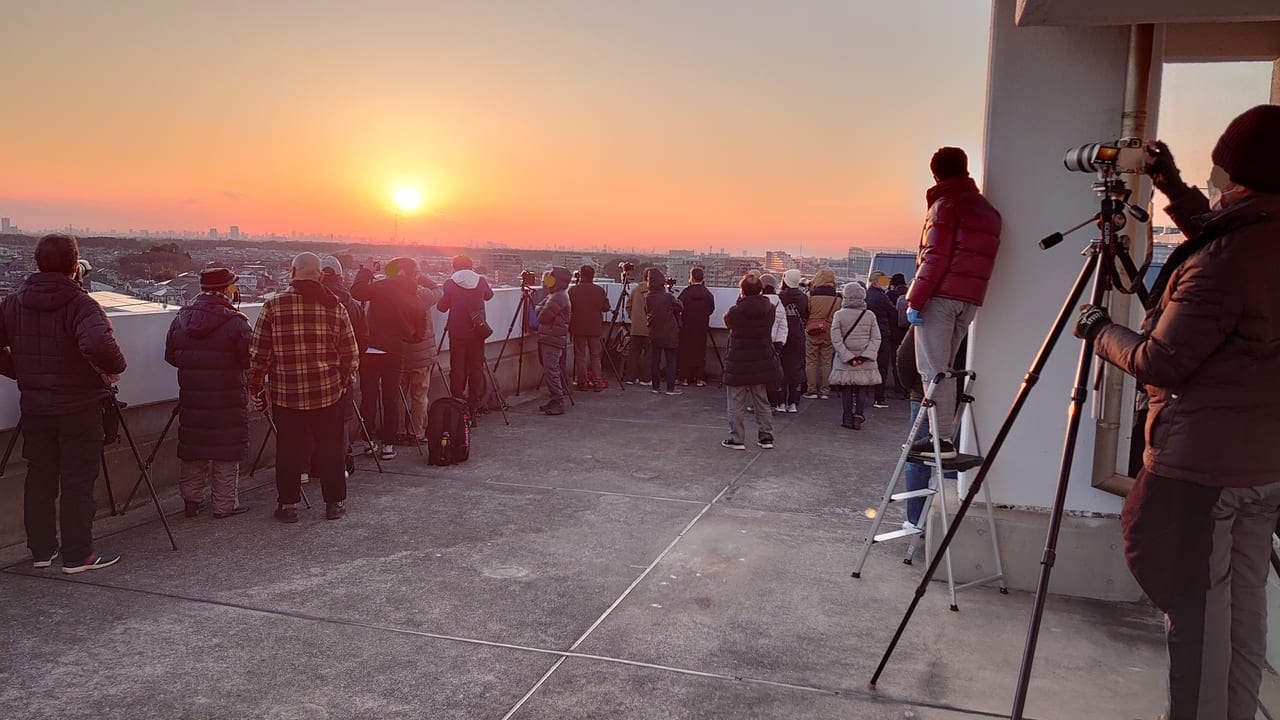 かまがやスカイビュー_ダイヤモンド富士鑑賞2022年2月