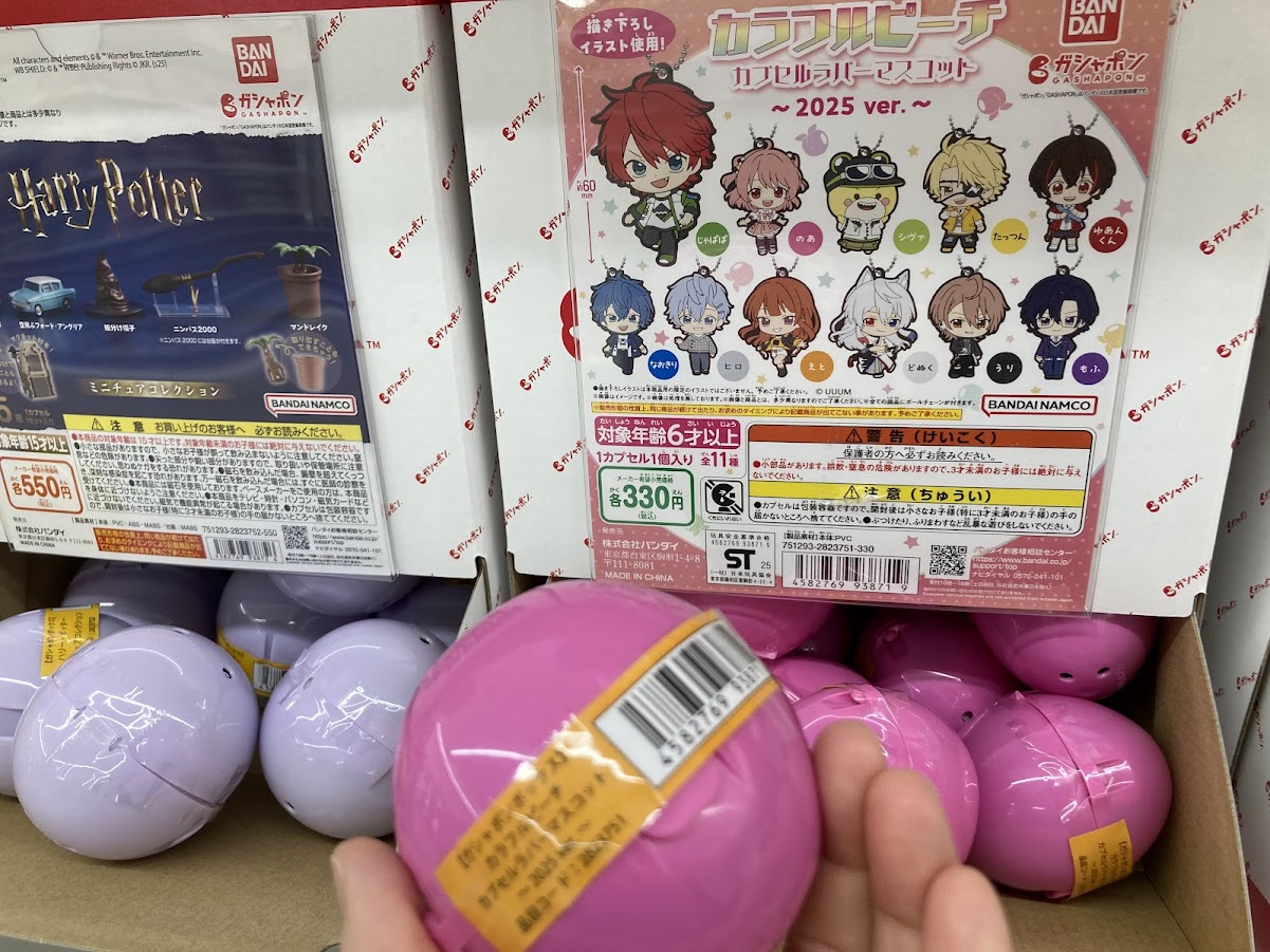 ガシャポンボックスのカプセルとった図