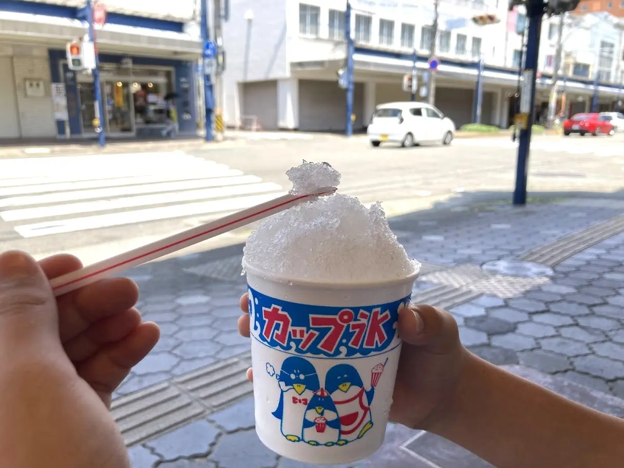天輪焼のカップ氷