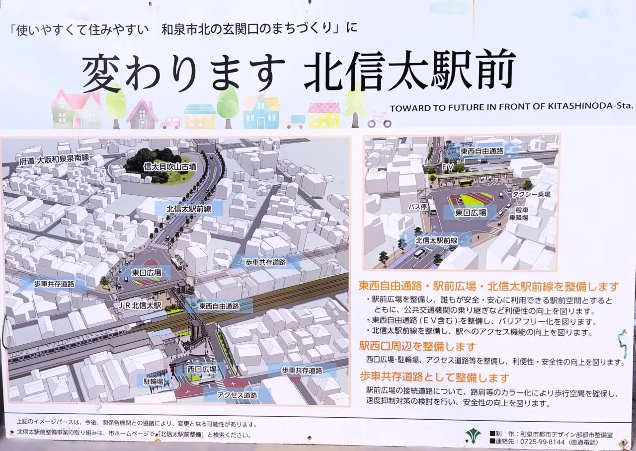 変わります　北信太駅前