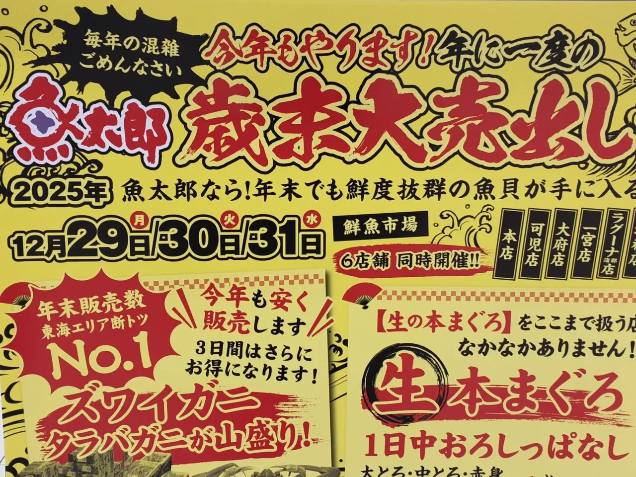 魚太郎 一宮店の看板