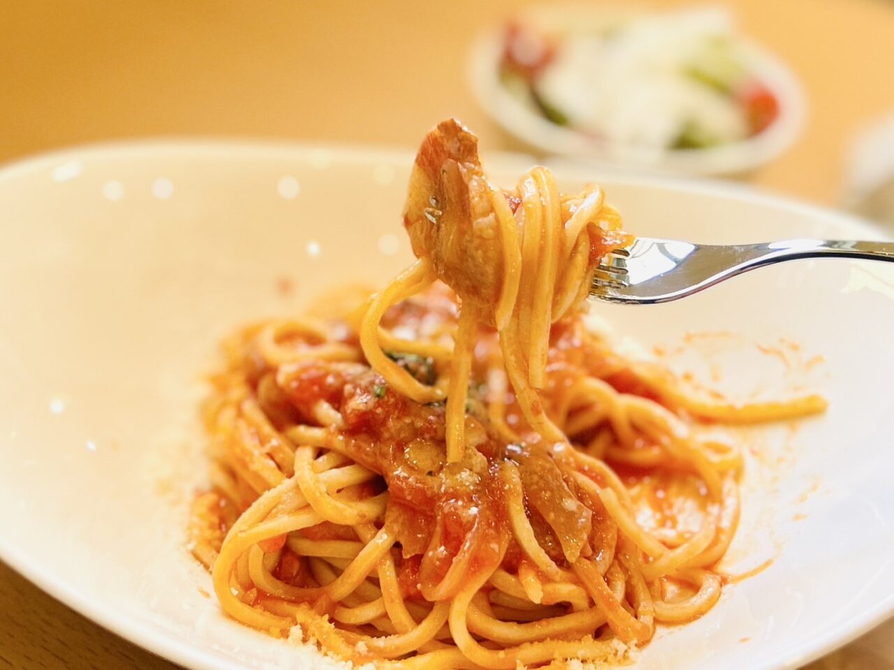 「Bacaro Celeste」のランチ、キタッラのアマトリチャーナ