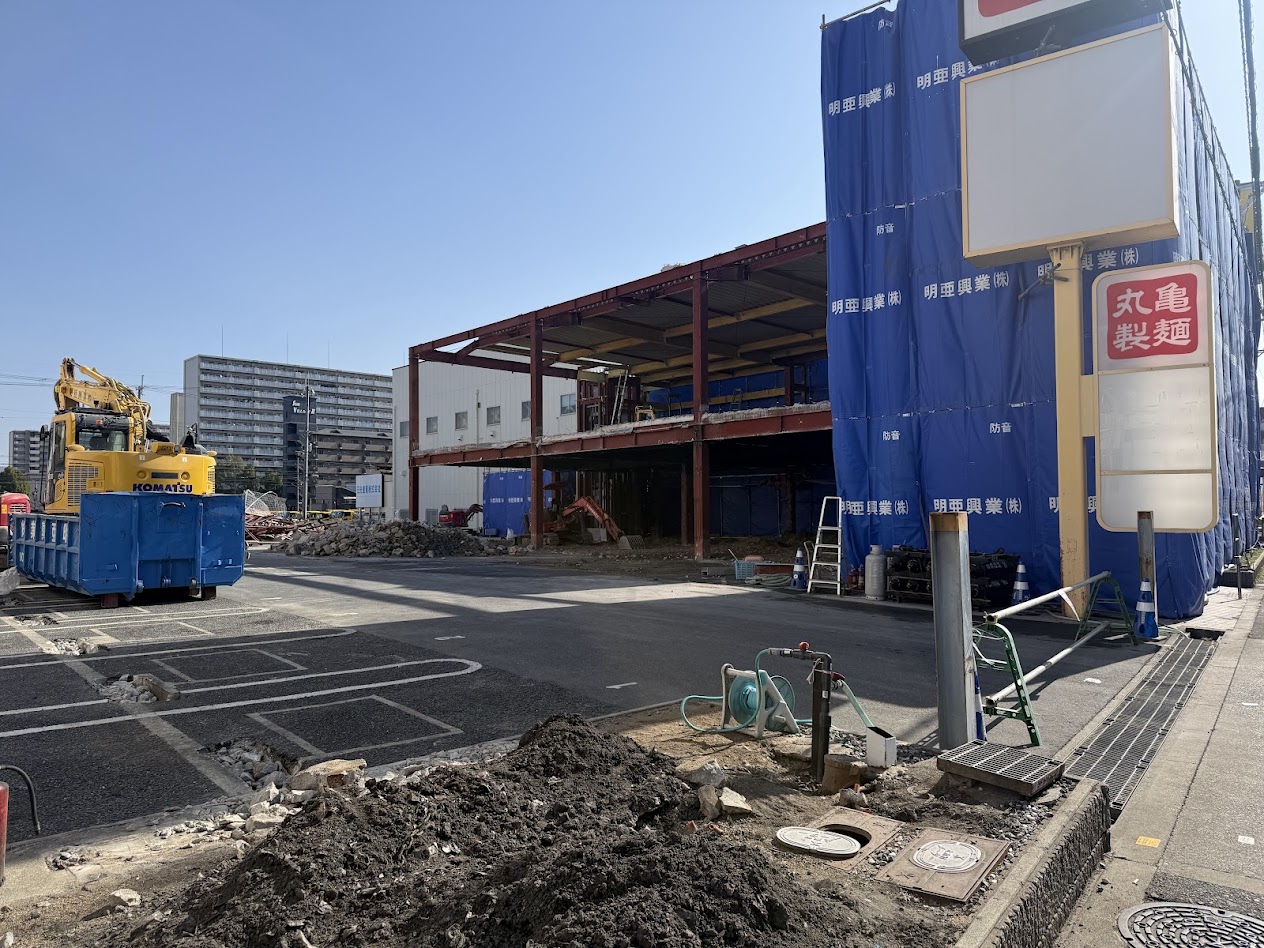 丸亀製麺長吉長原跡地外観3