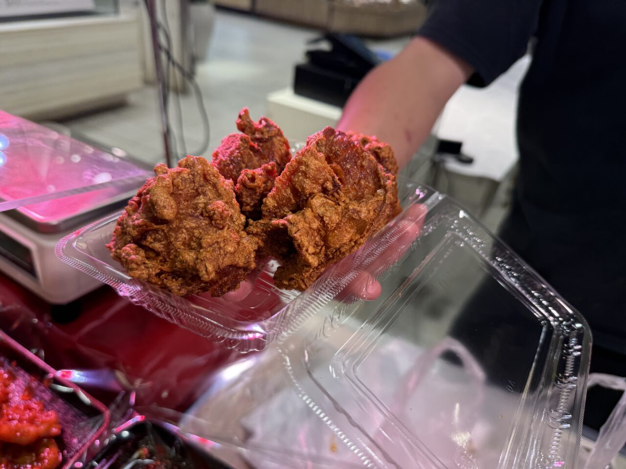 唐揚げ市場のれん