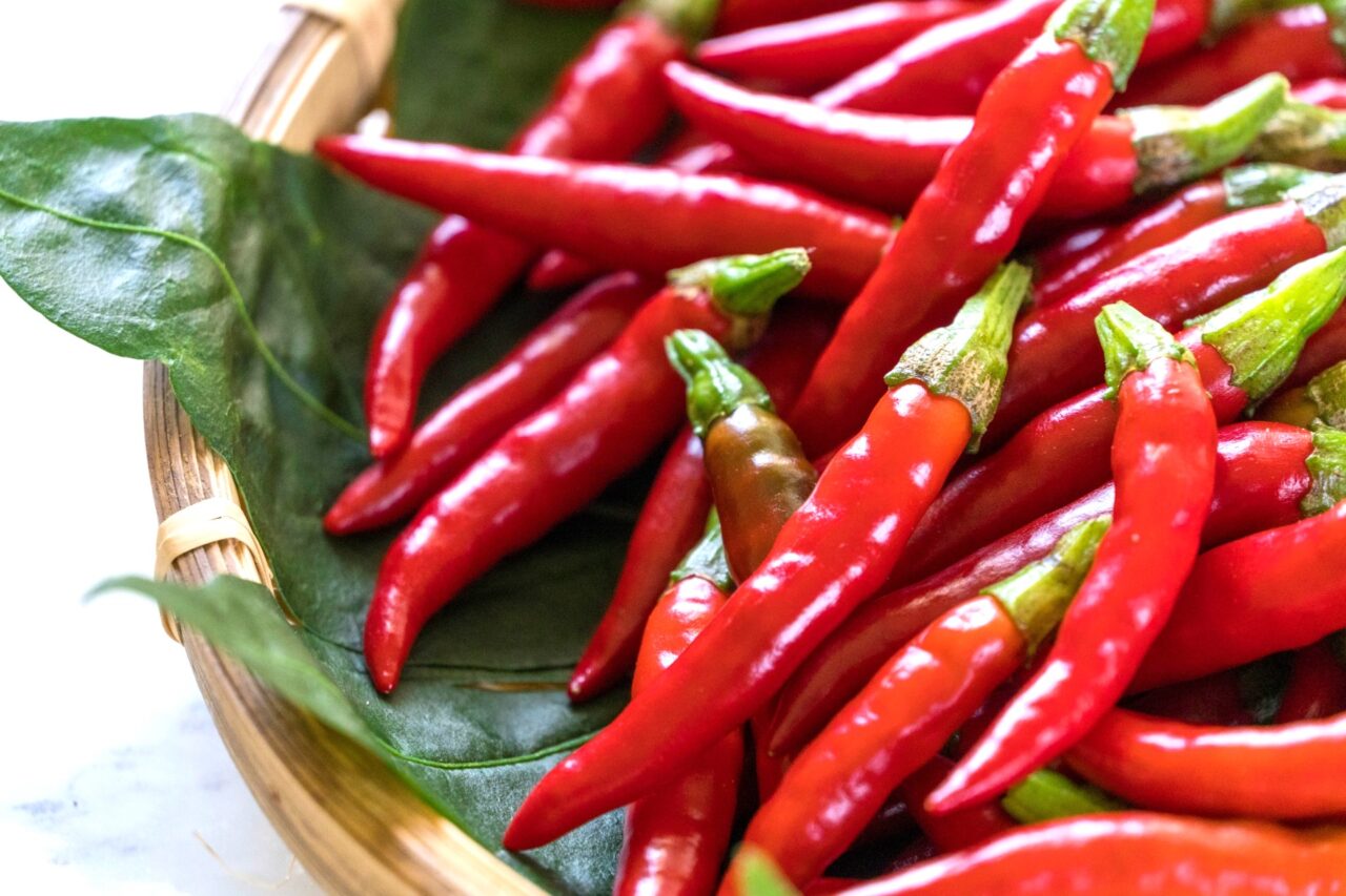 唐辛子、辛い食べ物のイメージ。