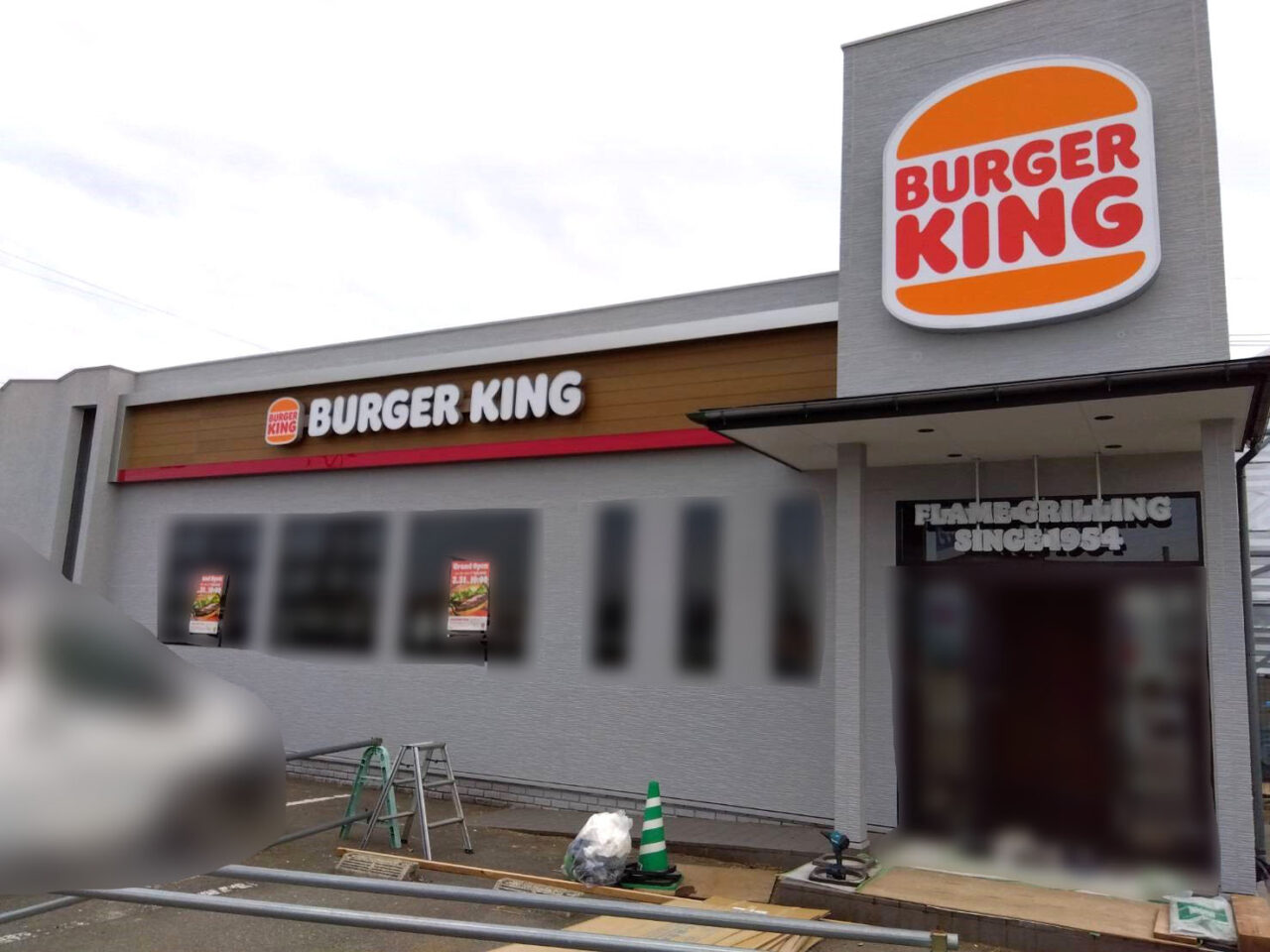 「BURGER KING（バーガーキング）徳島川内店」工事中の様子。画像提供：「匿名希望」様
