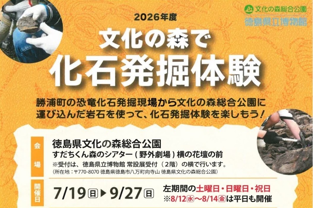 「文化の森で化石発掘体験」イベント関連画像。画像提供：「関係者」様