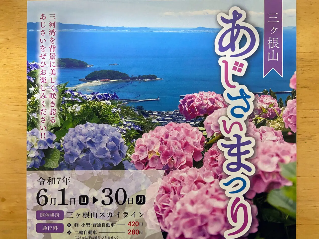 三ヶ根山スカイラインで「三ヶ根山あじさいまつり」