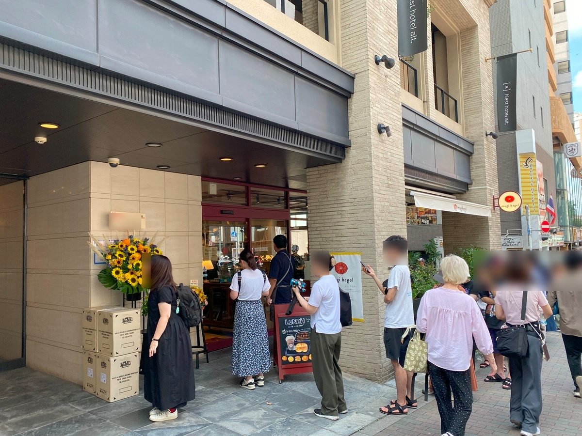 ムギベーグル目黒店、オープン当日の様子