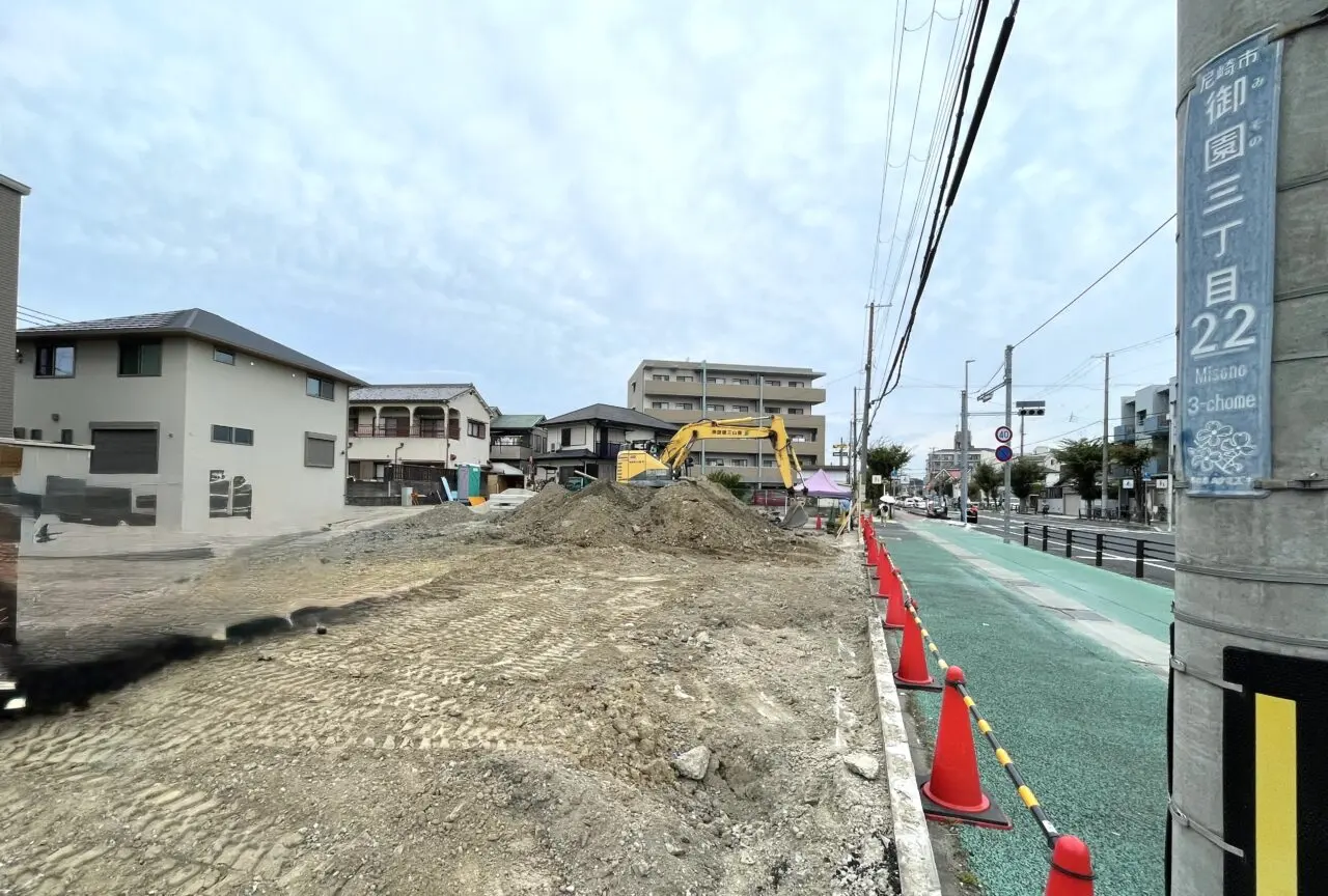 セブンイレブン尼崎御園３丁目店　新築工事現場