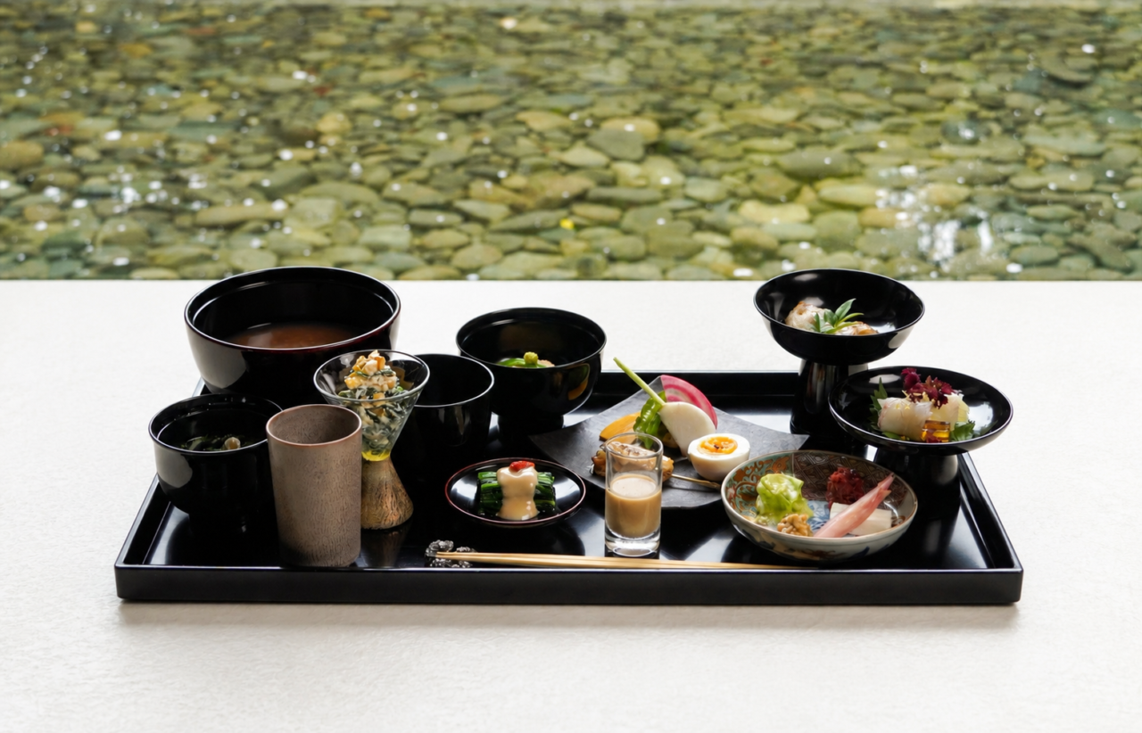 楽書院の朝餉 茶粥2
