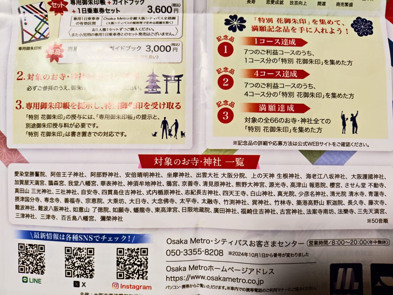 大阪メトロ花御朱印