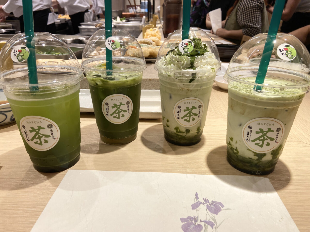 天ぷらまきの梅田抹茶ドリンク