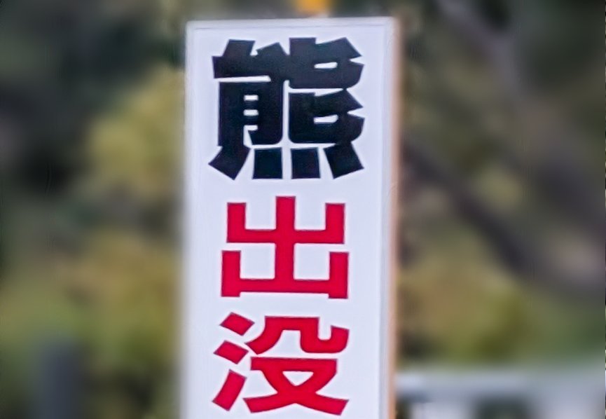 熊出没注意の看板