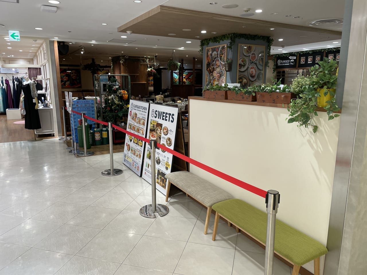 カワラカフェ静岡パルコ店の閉店の様子