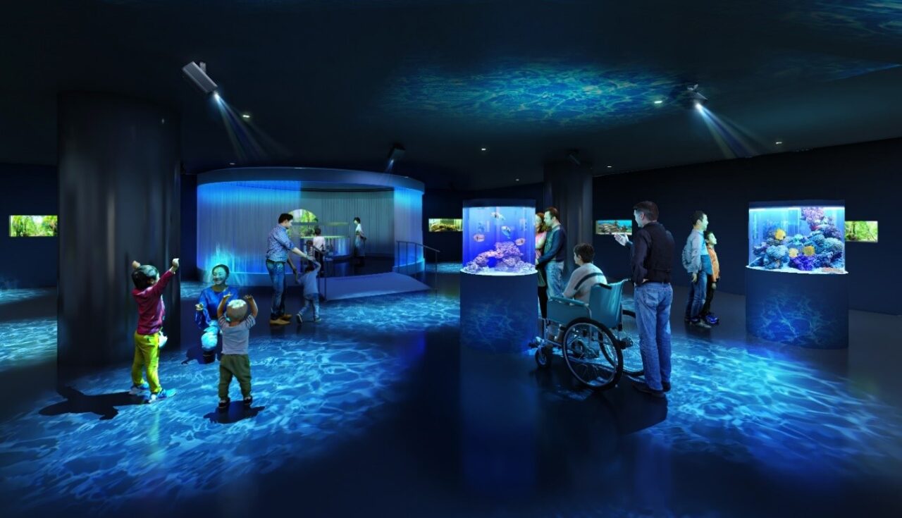 広島もとまち水族館の幻想的な内観イメージ図（その1）