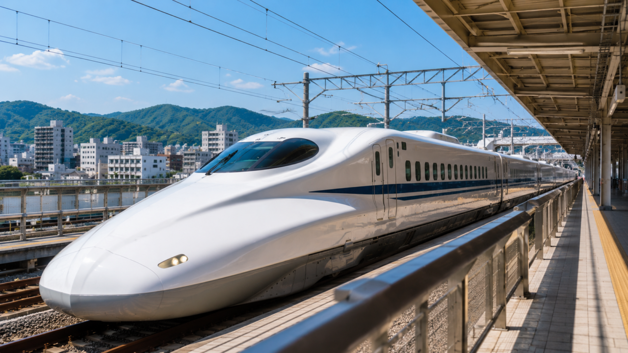 広島駅を発着する山陽新幹線のイメージ。お盆期間は「のぞみ」が全席指定席で運行される