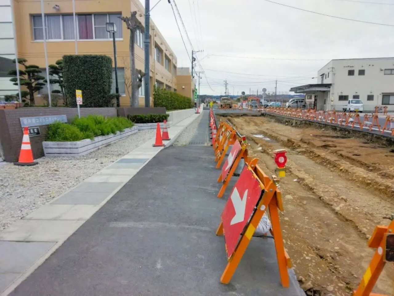 袋井南コミュニティ交差点工事