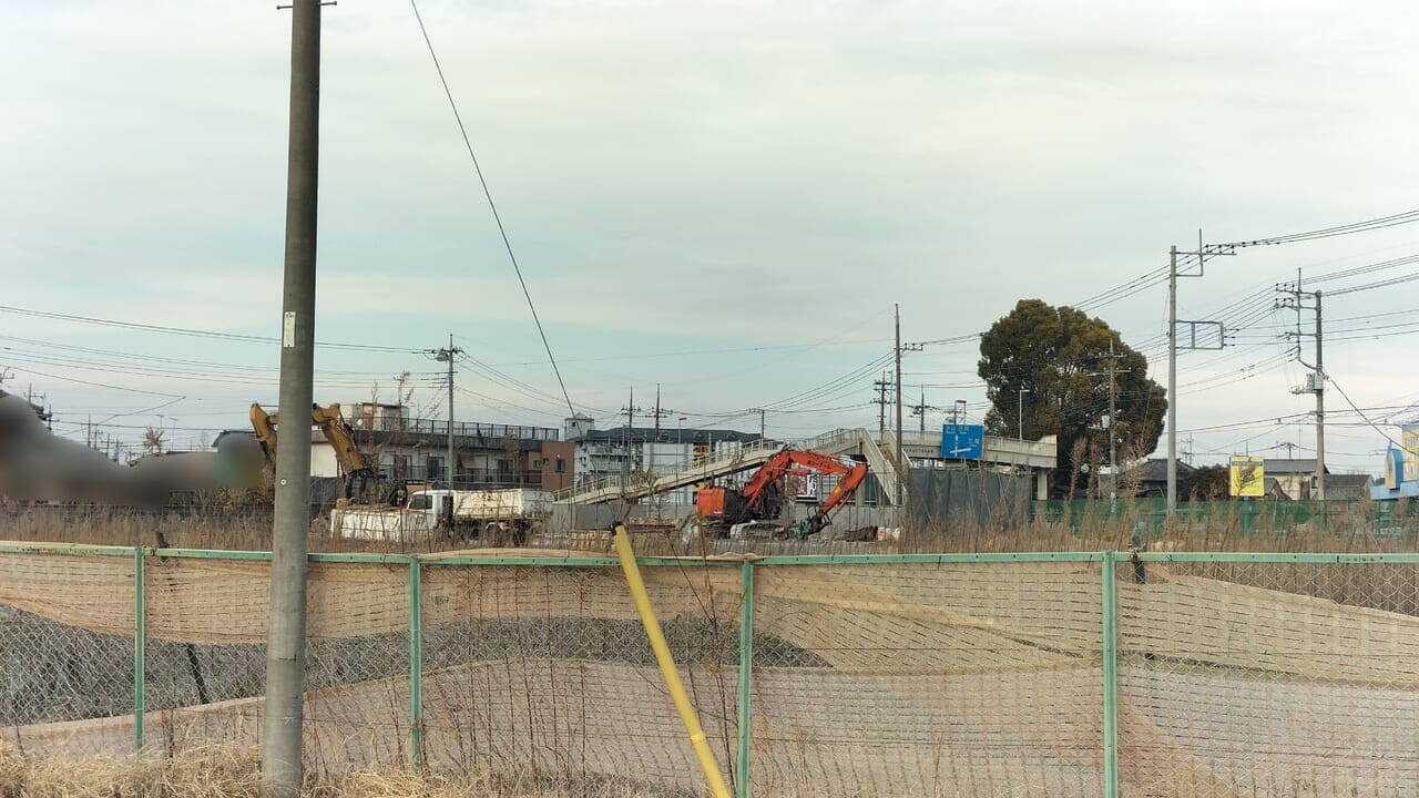 幸手北2丁目の工事現場