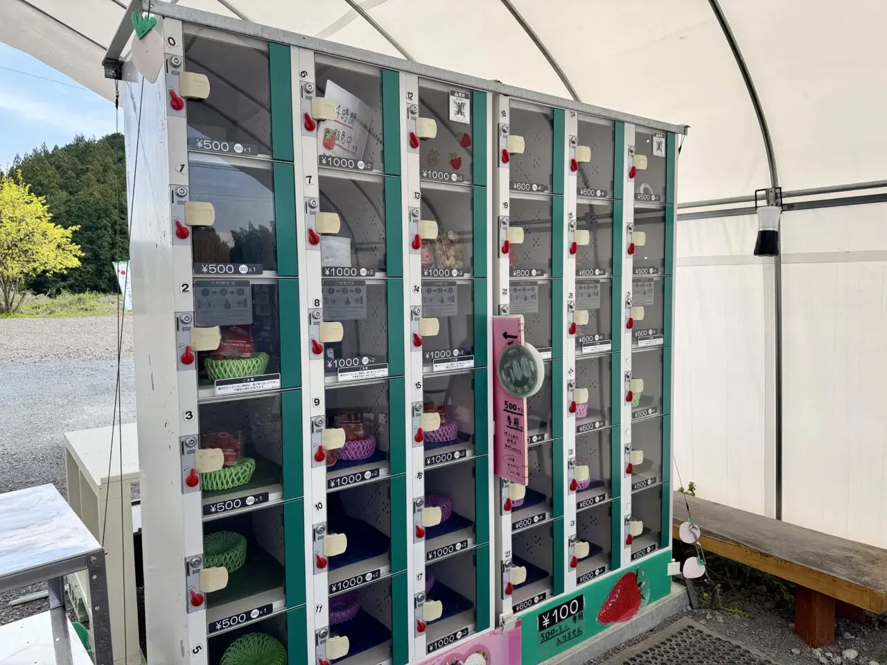 タケザワイチゴ園無人販売機