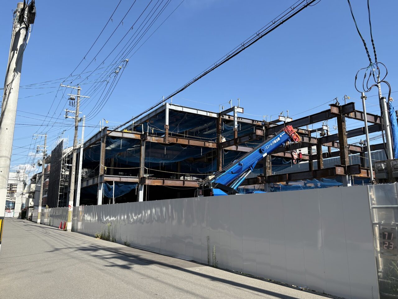 OK下新庄店の工事風景