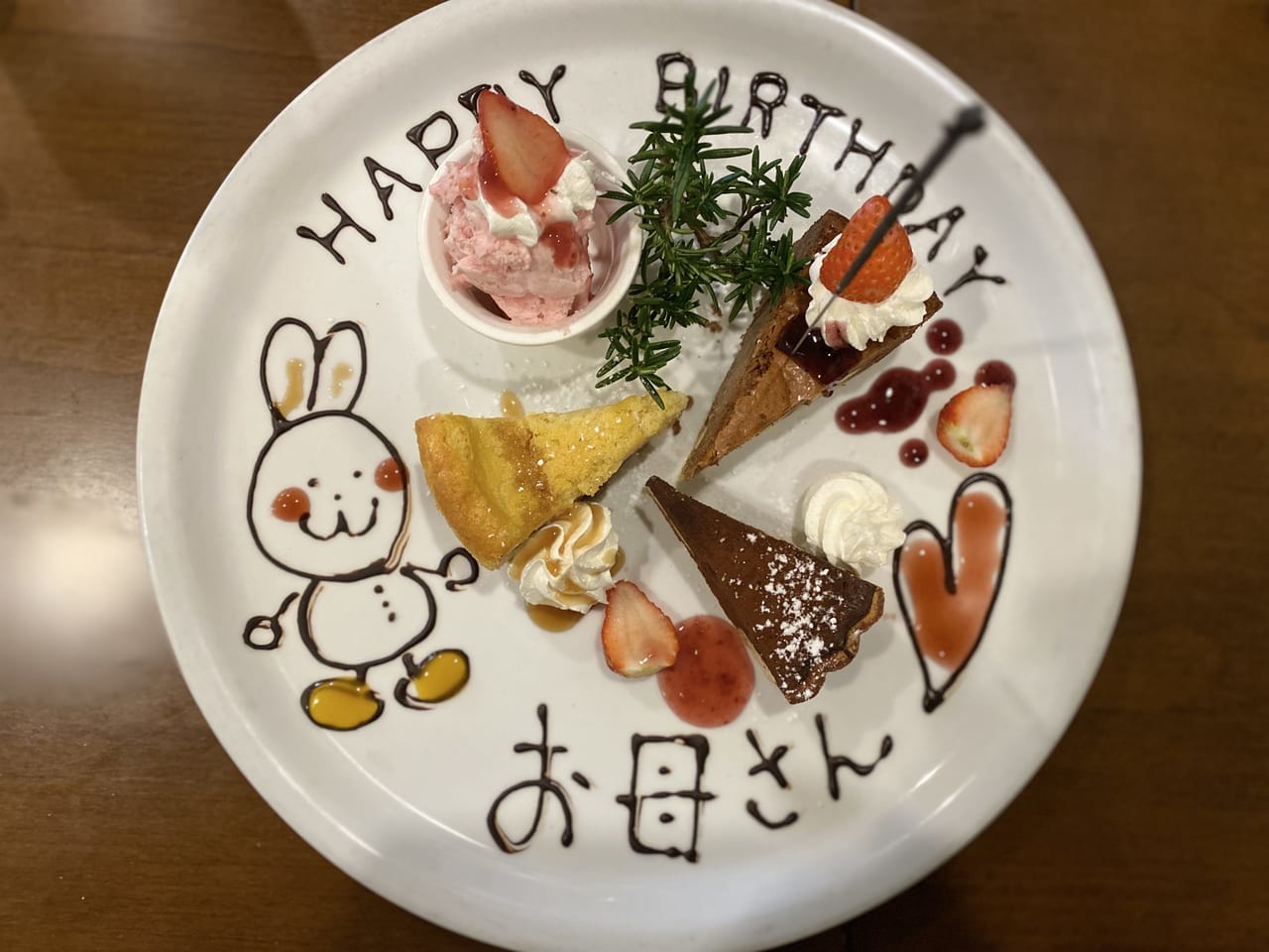 パスタ＆カフェコッコロバースデープレート