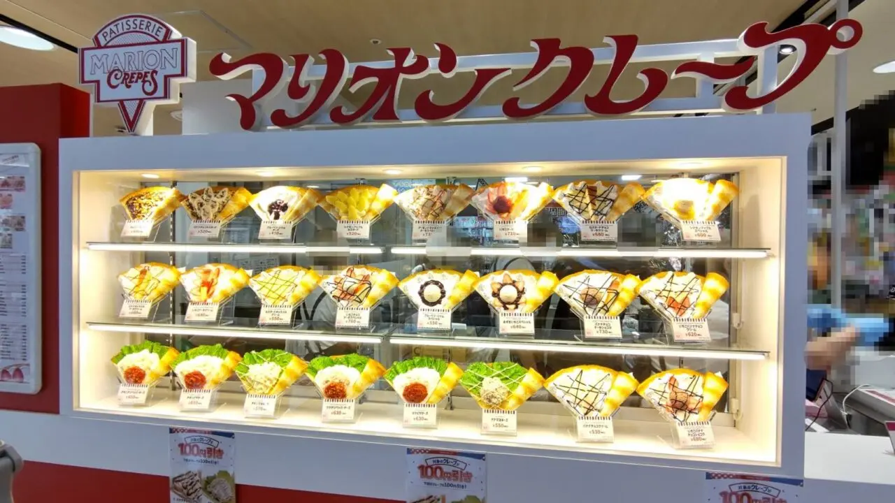食品サンプル　マリオンクレープ　ラピア店