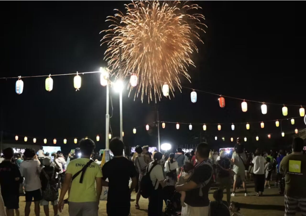 白井夏祭りの花火打上