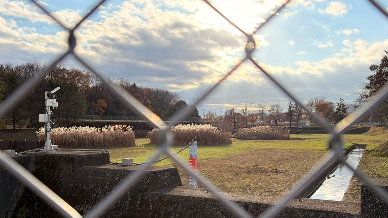 小手指の「砂川堀北野調整池」