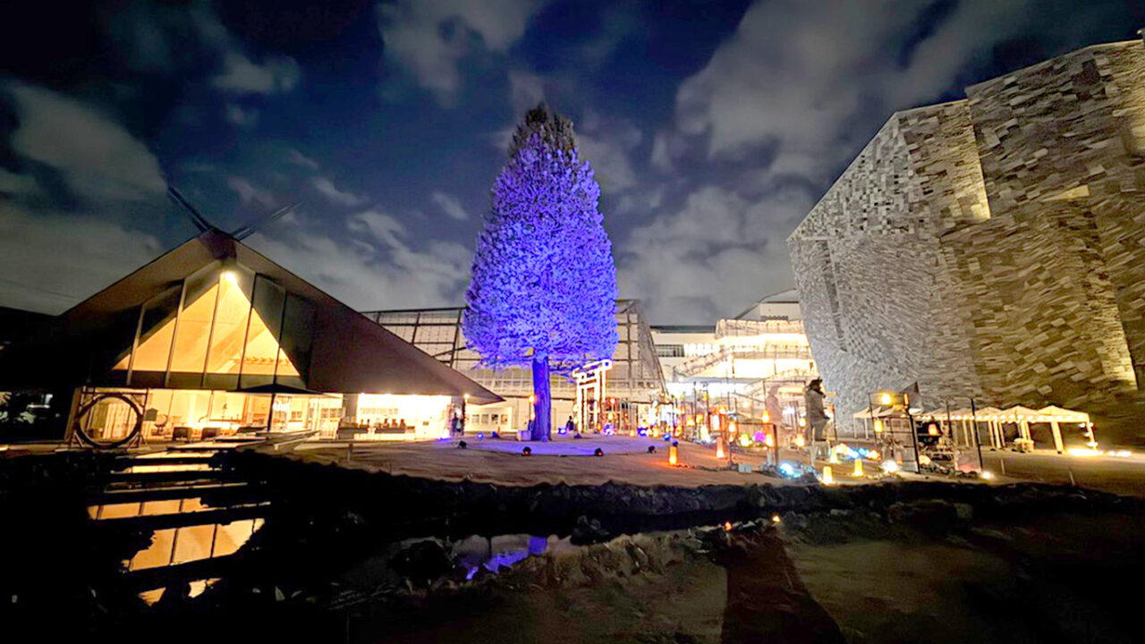 ところざわサクラタウン冬のライトアップ