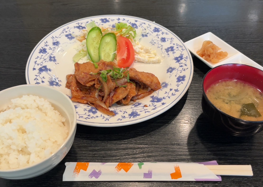 コーヒーショップイシイの豚の生姜焼き定食
