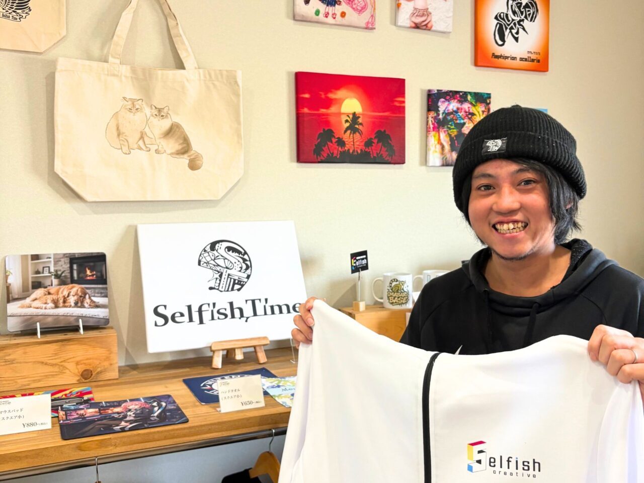 【今治市】オリジナルデザインや思い出をリーズナブルな価格で形に変える「オリジナルプリントSelfishCreative(セルフィッシュクリエイティブ)」がオープン!