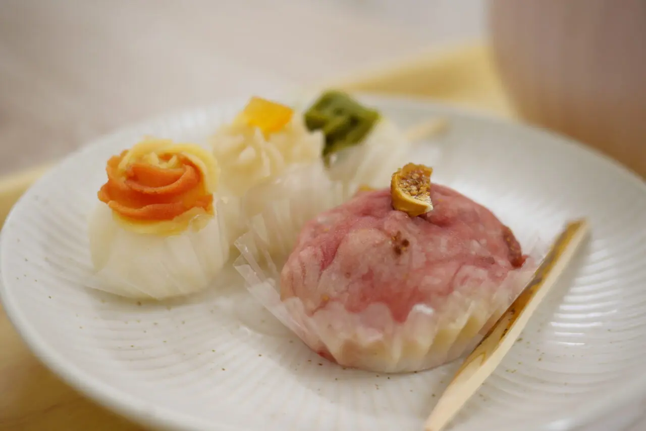 いちじくのおはぎと串団子