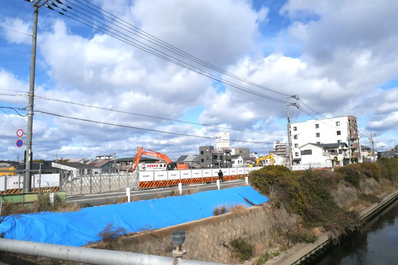 一級河川寝屋川沿い
