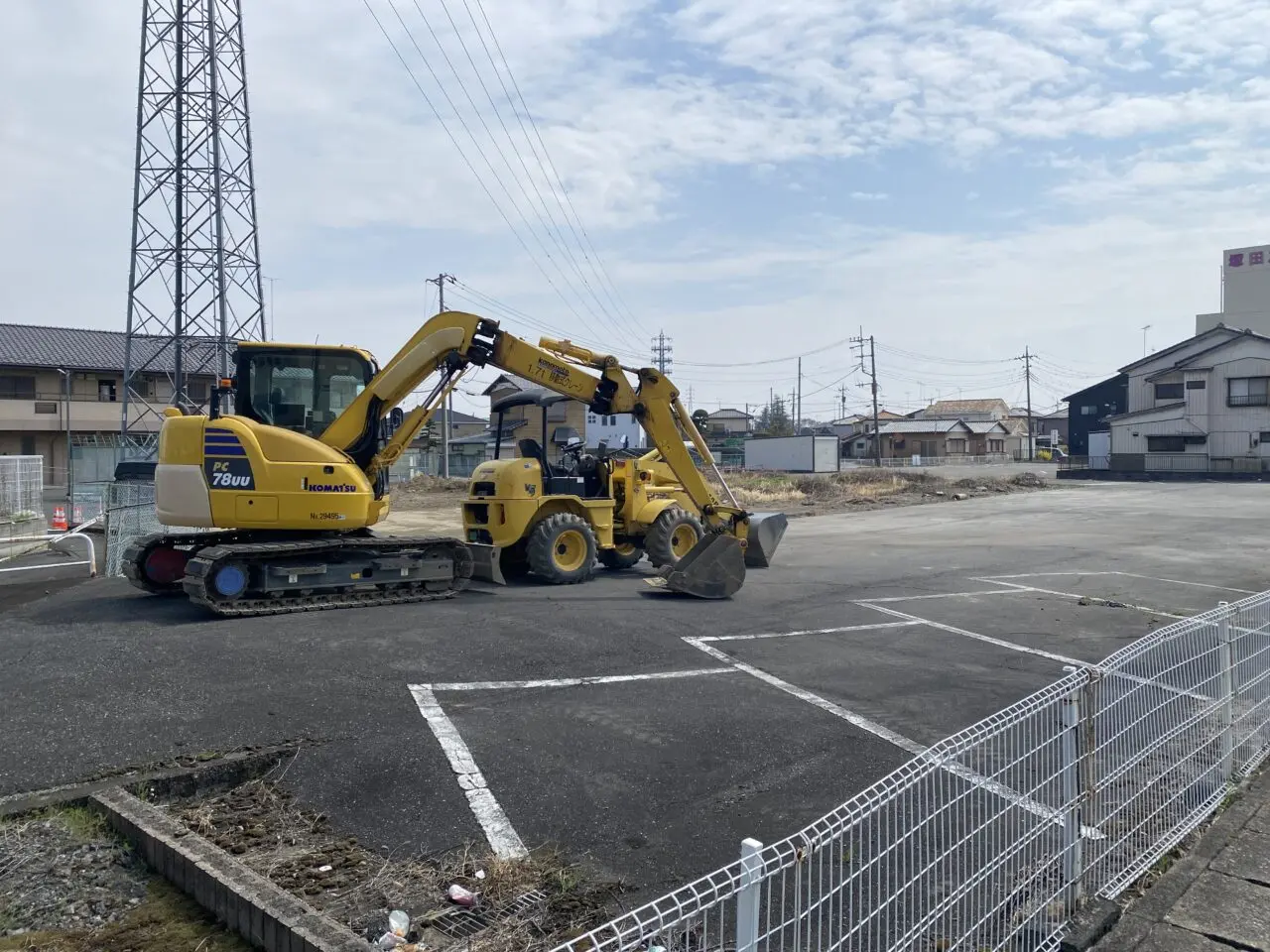 ホテルルートインの工事現場