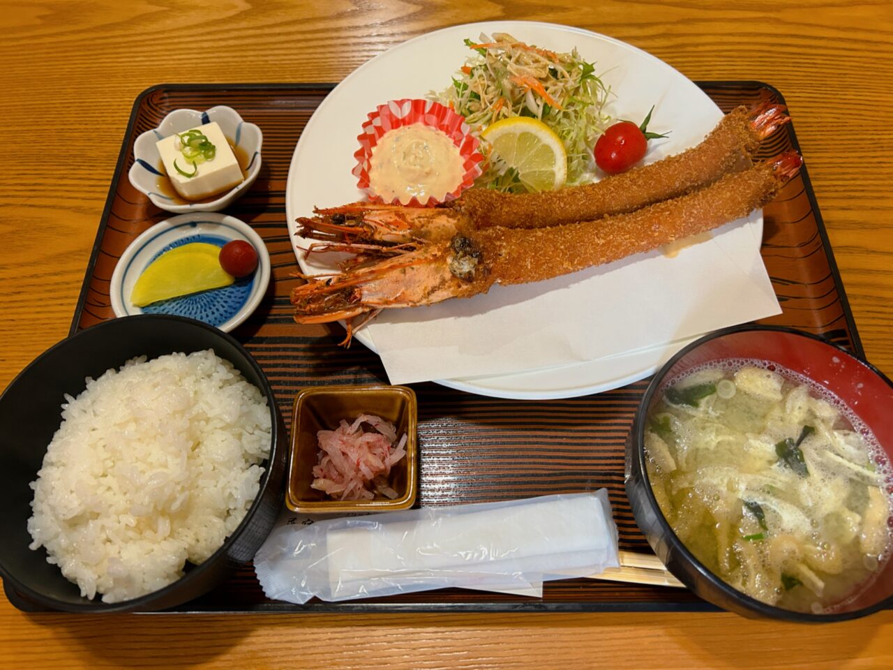 長島町いけすの山和の海老フライ定食