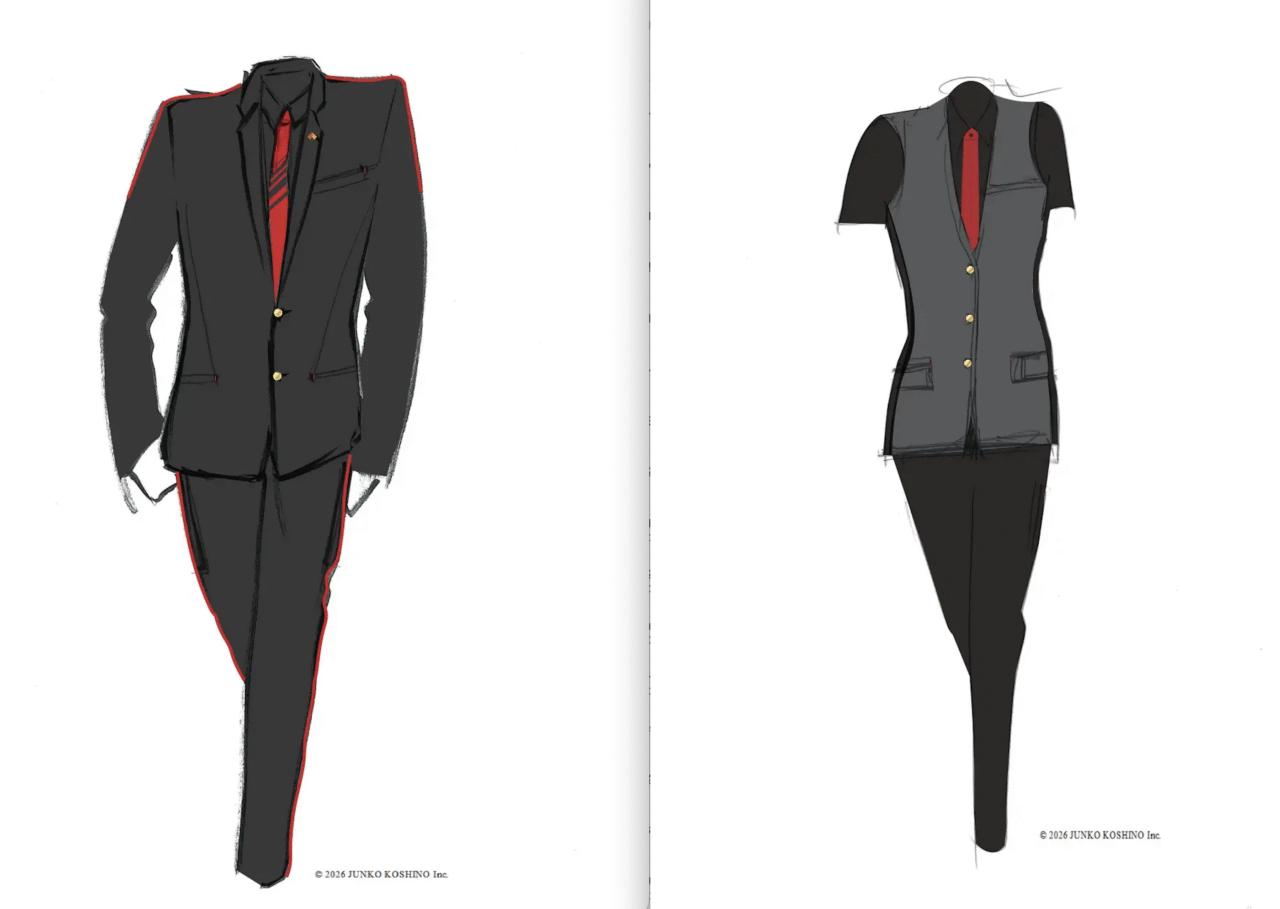 コシノジュンコさんデザイン、グラン天空アテンダントの制服